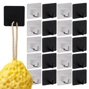 10pcs Elephant Nose No Drilling Hook / Strong Self-adhesive Stainless Steel Miscellaneous Hooks / Key Chain Door Hanger Wall Hanger / Self Adhesive Wall Bath Hooks