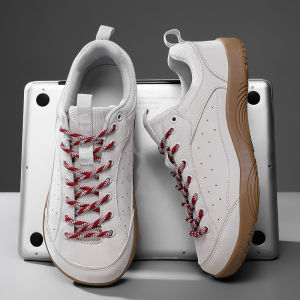 Dsinwin | Vintage Wide Toe Sports Shoes For Men White Anti-Slip
