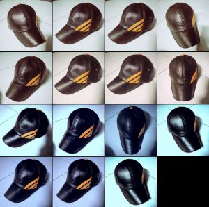 Topi kulit sapu  pria 100% model merk terkenal
