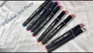 Double Head Oil Alcohol Marker Single Black Brush No. 120 Bulk Complementary Color Painting Art Supplies
