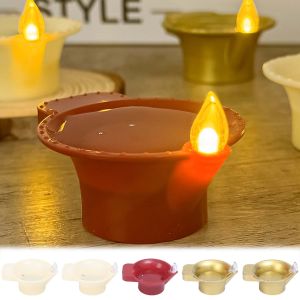 5x Premium LED Floating Light Waterproof Flameless Tealight for Bathtub Table Centerpiece Temple Prayer Decor