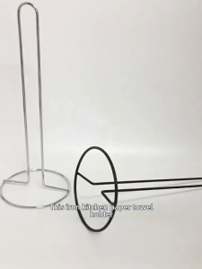 Practical Roll Paper Towel Holder One-handed Tear Vertical Napkins Storage Rack Simple Free Standing Tissue Stand