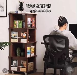 ชั้นวางหนังสือ ชั้นวางของ ชั้นวางของอเนกประสงค์ ชั้นวางหนังสือแข็งแรง ชั้นวางของแต่งห้อง ชั้นวางหนังสือสวยๆ หมุนได้360องศา พร้อมส่ง