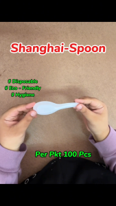 [Ready Stock] Disposable Shanghai Spoon PP | Sudu Shanghai Pakai Buang Plastik (90pcs)