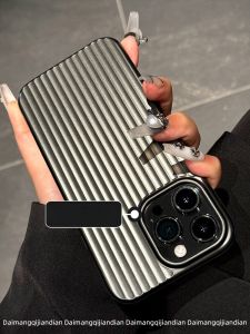 DAIMANG | Daimang designer original suitable for Apple 15promax mobile phone case with large hole black anti-slip 17 suitcase 14pro high quality 13 non-colliding style 16 Korean style 18p temperament iphone12