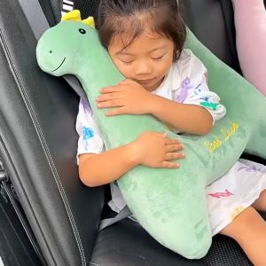 Bantal Tidur Mobil Anak Kartun Dengan Dudukan Lembut Bantal Perjalanan Jarak Jauh Kereta Api Pesawat Terbang Aksesoris Interior