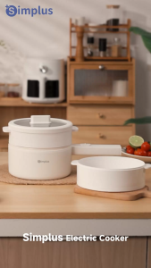 【NEW】Simplus 1.8L Multi-Cooker 600W Power S.STeel Steamer Titanium Ceramic Coating Long Handle Multi-Cooker DZGH012