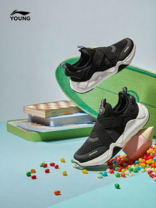 LI-NING KIDS | Easy-to-wear Breathable Soft Sole Childrens Sport Shoes