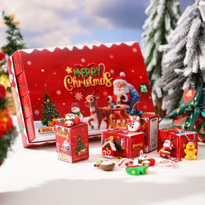 Best for Christmas blind box 24pcs Christmas themed party key ring gift pack surprise box suitable as Christmas party gift
