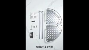 Kệ để đồ nhà tắm tam giác giá để đồ treo tường thiết kế thông minh tiết kiệm không gian không khoan lắp.