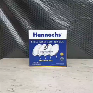 Lampu LED Plafon downlight Hannochs STYLE Paket 15 Watt IBR CDL Isi 4PCS Cahaya Putih SNI Original