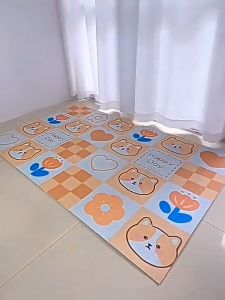 Alas Karpet Kandang Hewan Peliharaan Pet Elastis Bahan Kulit/Karpet Lantai Kulit Anabul/Keset Kaki Anti Slip/Alas Main Pets Hewan Peliharaan Tanpa Cuci Mat Anti Air Waterproof