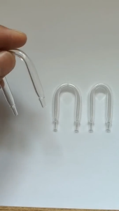 ข้องอตัว U ข้องอแก้ว ข้องอสแตนเลส สำหรับต่อสายออกซิเจน หรือสายคาร์บอน(CO2) ในตู้ปลา ตู้ไม้น้ำ