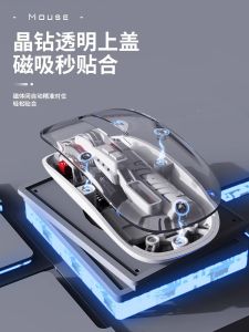 Silent Bluetooth Wireless Mouse Transparent Charging Version Suitable for Desktop Computers Gaming Office Work Xiaomi