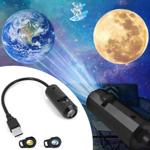 Máy Chiếu Ánh Sáng Mặt Trăng Mini USB LED Star Galaxy Night Light 5 Màu Thay Đổi Trang Trí Tường Cho Phòng Ngủ Chiếu Sáng Không Khí Tại Nhà