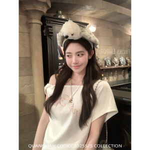 Comfortable Lazy Commute Summer Casual Sport Two-Piece Set T-Shirt Shorts Set Cozy round Neck Short Sleeve Overhead Brand Tagkita