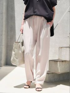Zoeyja Zuo Zuo Ie Lightweight Pendant Easy to Handle Crease Proof Cool Summer Slimming Drawstring Small Straight Pants
