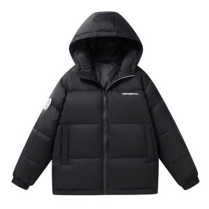 MiiOW | Mens Thickened Warm Duck Down Hooded Jacket Catman Brand Winter New Style Short Coat Youth Popularity Polyester Fiber