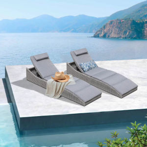 Dinggelvxing | Outdoor Folding Lounger for Courtyard Poolside and Sauna