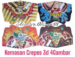 500pcs kertas kemasan crepes / 500lembar wadah leker