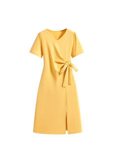 CaraCLUB plus Size Short Sleeve Asymmetrical Dress Womens Summer New Style Elegant Age-Defying Design High Waist Polyester Fiber