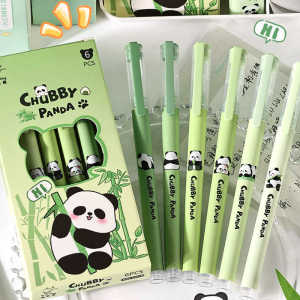 Panda Direct Ink Rollerball Pen Neutral Pen Classroom Reward Gift for Junior High School Students Signing Pen Black Ink