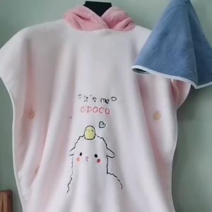 Khăn Choàng Tắm Cho Bé - Áo Choàng Tắm Cho Trẻ Em Có Mũ Trùm Đầu Chất Liệu Dày Dặn Mềm Mại Thấm Hút Tốt