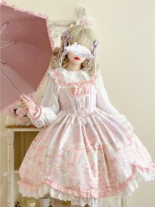 Original Sweet Lolita Skirt Daily Style Pink Lo Dress Cute Fairy Tale Theme Four Seasons Universal Autumn Special Offer