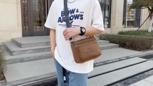 FXSAXUNN【จัดส่งภายใน 2-3 วัน】กระเป๋าสะพายผ้าใบสไตล์ใหม่ผู้ชายเดินทางแฟชั่นกระเป๋า Crossbody คุณภาพสูงสบาย ๆ กระเป๋า Messenger หรูหรา