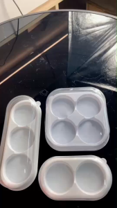 DEDEE(50ชุด)กล่องขนมเปี๊ยะ กล่องขนมไดฟูกุ กล่องขนมญีปุ่น2ช่อง / 3 ช่อง / 4ช่อง