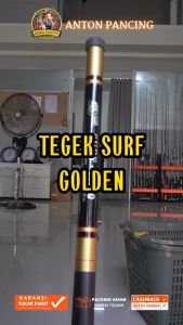 Joran Pancing Tegek Surf Golden VIP 180-450 Cm Ruas Pendek RinganKuat Dan Murah
