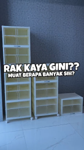 NAPOLLY NTB- 1T 2L / 3T 6L / 5T 10L Twin Box Rak Sepatu Lipat / Lemari Penyimpanan Multifungsi Lipat Portable (Serbaguna Plastik Kuat & Tebal)