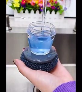 Sikat Sabut Kawat Dengan Dispenser Tabung Sabun Cuci Piring Spons Sikat Aluminium Kawat Pembersih Wajan