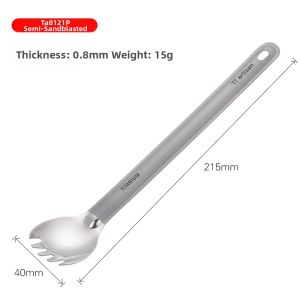 Tiartisan | Outdoor Long Handle Titanium Soup Spoon