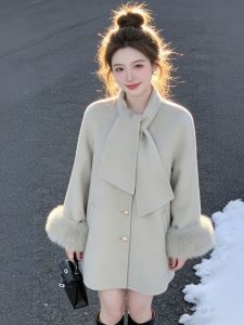 CHANGTONG | Elegant and Loose Woolen Coat for Special Occasions