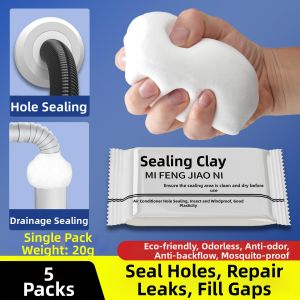 Sealing Plugging Water Pipe and Air Conditioner Holes Odor Prevention Waterproof Moldproof Gap Filler