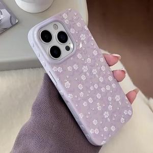 Ốp Điện Thoại Mềm Toàn Màn Hình Hoa Hồng Trắng Cổ Điển Cho iPhone 17/16/15/14/13/12 Pro Max Chống Sốc Bảo Vệ Phong Cách Hàn Quốc
