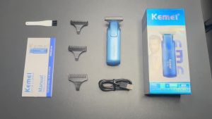 Kemei | KEMEI KM-592 Máy Cắt Tóc Điện Cầm Tay Sạc Nhanh Màn Hình LCD Hiển Thị Chuyên Nghiệp Động Cơ Quay Lưỡi Dao Bằng Thép Không Gỉ Để Cắt Tỉa Đầu Râu Cơ Thể
