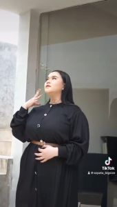 Ezpata Velza Tunik Kemeja Crinkle Polos Lengan Panjang Kancing Premium Jumbo Big size LD 110-140cm XXXXL Style Mewah Hitam Putih