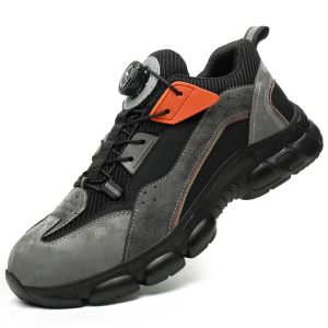 Breathable Anti Smash Puncture Proof Steel Toe Wear Resistant Comfort Lightweight Slip Resistant Work Safety Shoes Construction