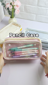 Detachable Pencil Case Transparent Pencill Bag Multi-functional Portable Pencil Box for Students Stationery