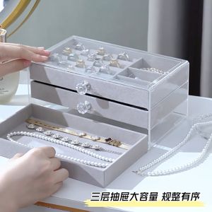 กล่องใส่เครื่องประดับ 3ชั้น เหมาะสำหรับโต๊ะข้างเตียง เคาน์เตอร์ห้องน้ำ หรือโต๊ะเครื่องแป้ง 30000 บาท