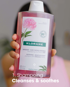 Klorane Peony Soothing and Anti-Irritant Shampoo 400ml | For sensitive / irritated scalp