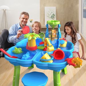 TEMI Water Table Toys Beach Toys Childrens Swimming Pool Beach toys Pool Bath Curtain Waterfall Water Playing  Table toy  Indoor and Outdoor