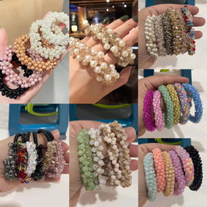 Elegant Pearl Hair Ties for Women Crystal Hair Bands Simple Hair Accessories Fairy Tale Princess Headwear Festival Gifts