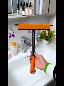 3 in 1 Window Cleaner Wiper Handheld Double Sided Window Screen Glass Cleaning Brush Multi-functional Scraping Cleaner Screen No Removal Household Window Wipe Glass Scraping Rotatable Tool Suitable for windows windows mirrors and more