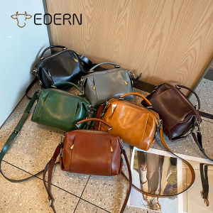 EDERN 2025 ใหม่กระเป๋าสะพายไหล่หนังฟอกฝาดสำหรับผู้หญิงกระเป๋าสะพายข้างอเนกประสงค์แฟชั่นกระเป๋าสลิงหนังวัวแท้กระเป๋าถือ