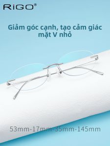 RIGO | Gọng Kính Nữ Không Viền Oval Titanium Gold