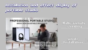 Zkeezm 40/50/60CM Portable Photo BoxDimmable RGB softbox light photography Studio Kits 4 Colors Backdrop Photo Lightbox Photography Shooting Tent Box