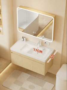 LANGXIANG | Laundry Washbasin Cabinet Wooden Style Aluminum